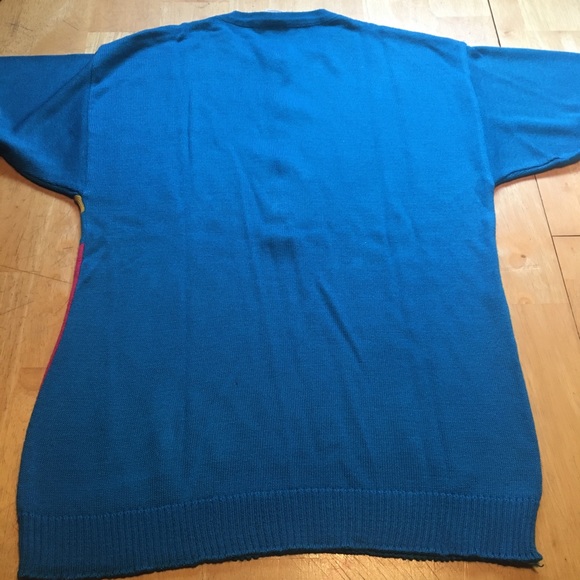 Vintage Freya Strickmoden Colorblock Acrylic Sweater - Picture 5 of 7